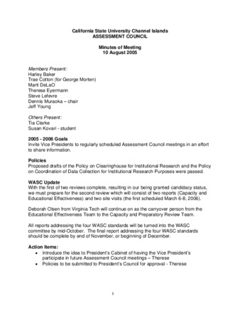 2005_08_10 Assessment Council Minutes thumbnail