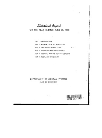 Selected Pages from the Department of Mental Hygiene Statistical Report thumbnail