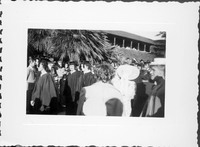 Shirley Orpha Smith walking towards graduation stage. thumbnail