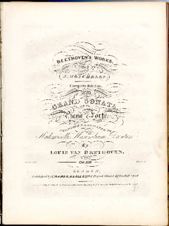 Grand sonata for the piano forte, : op. 109 / composed by Louis van Beethoven thumbnail