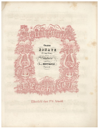 Piano Sonata no. 11 in B-flat major, op. 22, published by Arnold thumbnail