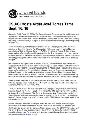 CSU/CI Hosts Artist José Torres Tama Sept. 16, 18 thumbnail