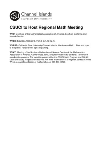 CSUCI to Host Regional Math Meeting thumbnail