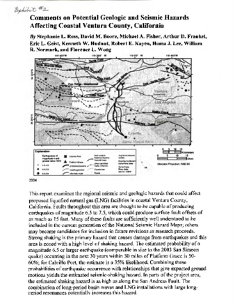 Comments on Potential Geologic and Seismic Hazards Affecting Coastal Ventura County, California thumbnail