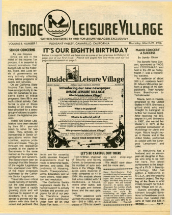 Inside Leisure Village Vol. 8 No. 1 thumbnail