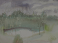 Small Pond With Stormy Sky thumbnail