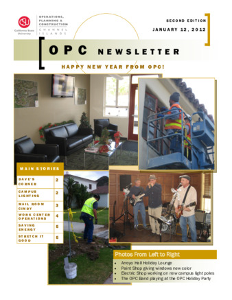 OPC Newsletter, January 2012 thumbnail