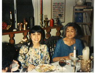 Michele Serros and her mother at the dinner table thumbnail