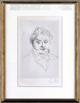 Pen and ink drawing of Beethoven thumbnail