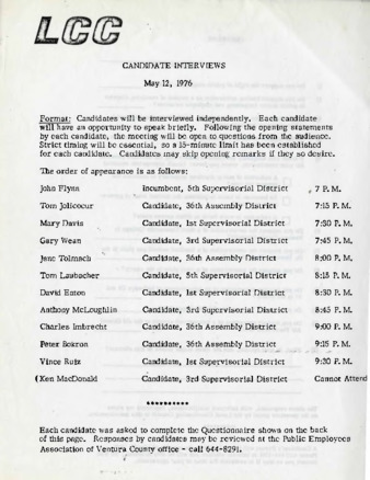LCC (Local Coordinating Council) Candidate Interviews thumbnail