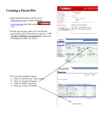 Creating a Parent PIN (website) thumbnail