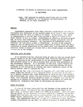 A Proposal for Merger of Progressive South Asian Organisations in California thumbnail