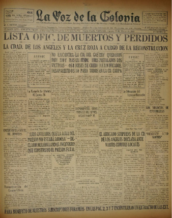 La Voz de la Colonia 22 de Marzo 1928 thumbnail