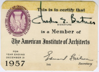 American Institute of Architects membership card thumbnail