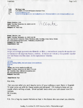 Email correspondence thumbnail