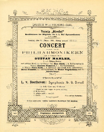 Vienna Phiharmonic Concert, January 27, 1901, conducted by Gustav Mahler thumbnail