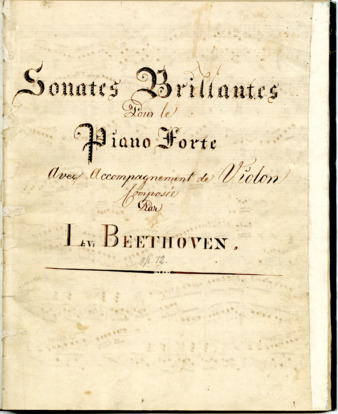 Sonatas for violin and piano, op. 12, copyist manuscript thumbnail