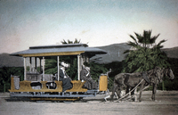 Penny Postcard Image of One of Two Horse Drawn Streetcars on Main Street, Ventura, CA thumbnail