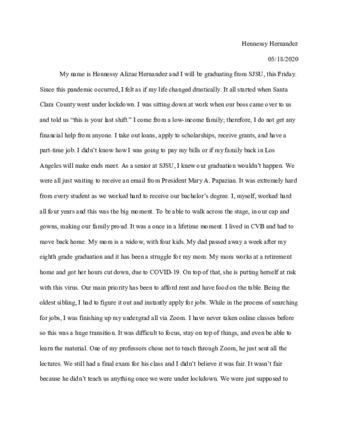 Hennessy Hernandez Journal Entry thumbnail