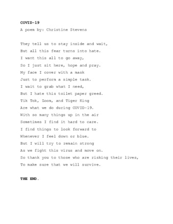 Christine Stevens COVID-19 Poem thumbnail