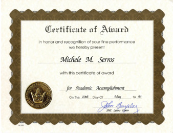 Academic Accomplishment Award to Michele Serros from SMC Latino Center thumbnail