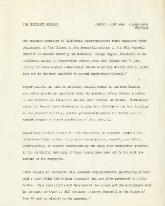 California League of Conservation Voters Press Release thumbnail