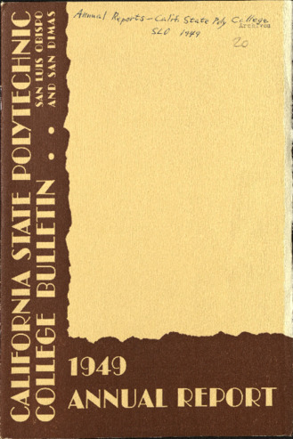 California State Polytechnic College Bulletin Annual Report, 1949 thumbnail
