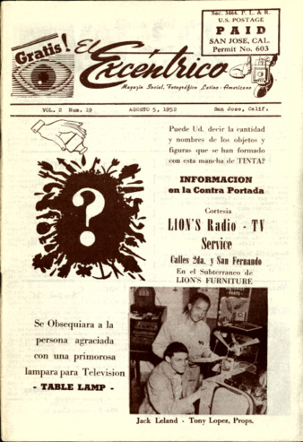 El Excentrico, 1952-08-05 thumbnail