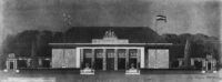 Architectural rendering of front of proposed German Kali Works exhibit building by B. Mhning thumbnail