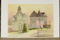 Two Victorian Houses And Iron Fence thumbnail