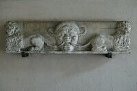 Ornamental Lintel with Two Lions and a Mask thumbnail