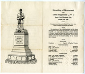 Pamphlet for the Unveiling of the 120th Regiment O.V.I thumbnail