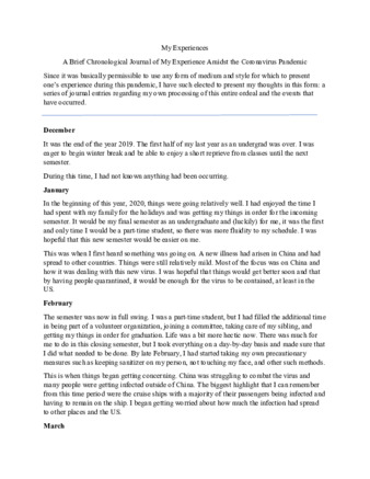 Jannette Saavedra COVID-19 Journal thumbnail