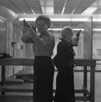 Female cadets posing at shooting range. thumbnail