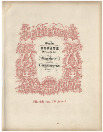 Piano Sonata no. 4 in E-flat major, op. 7, published by Arnold thumbnail