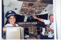 Michele Serros in the cockpit thumbnail