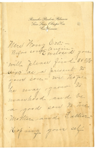 Correspondence, Fong Sir San, Wong Long Shing, and Wong Loey Goey, Rancho Piedra Blanca, to Gon Ying Louis thumbnail