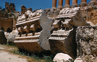 Detail Carvings on the Cornice Segments of the Temple of Ba'al thumbnail