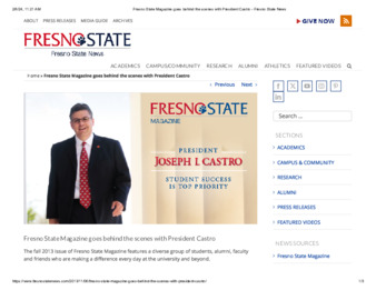 Fresno State Magazine goes behind the scenes with President Castro thumbnail