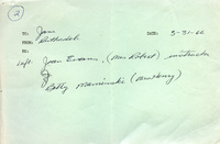 Photograph of women and a flower arrangement and a note identifying them thumbnail