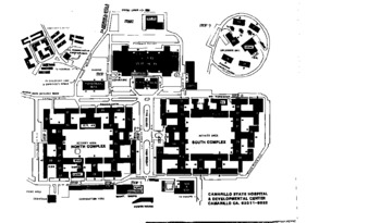 Camarillo State Hospital Map, Unit Numbers Only thumbnail