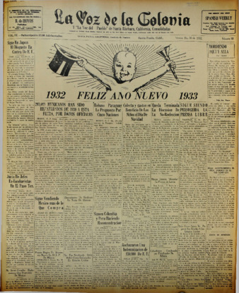 La Voz de La Colonia 30 de deciembre de 1932 thumbnail