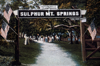 Penny Postcard of the Sulfur Mountain Hot Springs, Ventura County, CA thumbnail