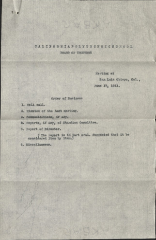 Report of Director, California Polytechnic School, June 17, 1911 thumbnail