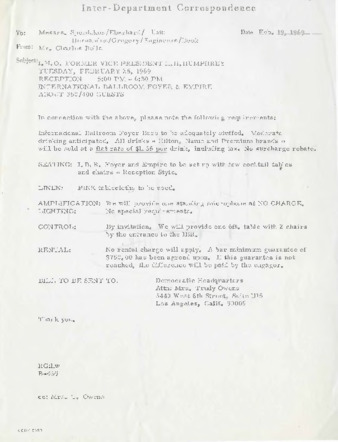 Inter-Department memo from Charles Bolla thumbnail