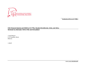 CSU Channel Islands and CSUN at CI: FTEs, Student Enrollments, Units, and AULs: Semester by Semester; Fall to Fall; and AnnualizedCSU Channel Islands and CSUN at CI: FTEs, Student Enrollments, Units, and AULs: Semester by Semester; Fall to Fall; and Annualized thumbnail