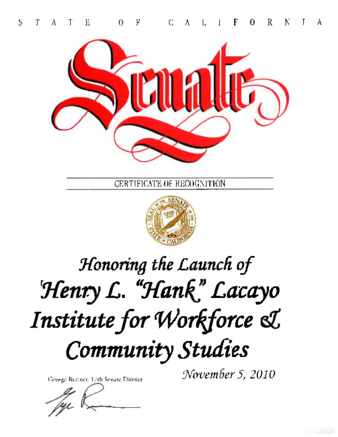 State of California Senate Certificate of Recognition: George Runner thumbnail