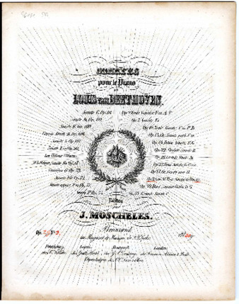 Sonates pour le piano : op. 29 ou 31. Trois sonates ... Es [no. 3] de Louis van Beethoven ; edites par J. Moscheles thumbnail