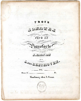 Trois sonates pour le pianoforte composées et dédiées à J. Haydn par L. van Beethoven.; No. I [ i.e. II]; Oeuv. 2 thumbnail