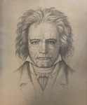 Beethoven portrait in pencil thumbnail